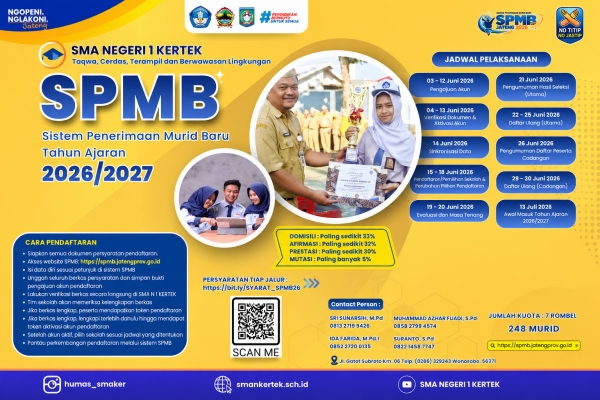 INFORMASI SPMB SMAN 1 KERTEK 2026