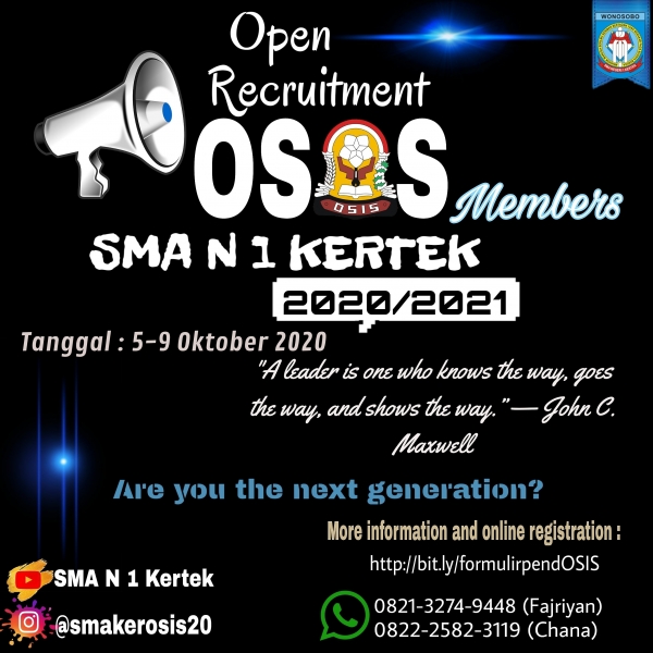 Open Recruitment OSIS Member SMA NEGERI 1 KERTEK